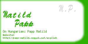 matild papp business card